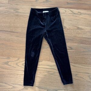 Janie and Jack classic navy velvet leggings, size 5